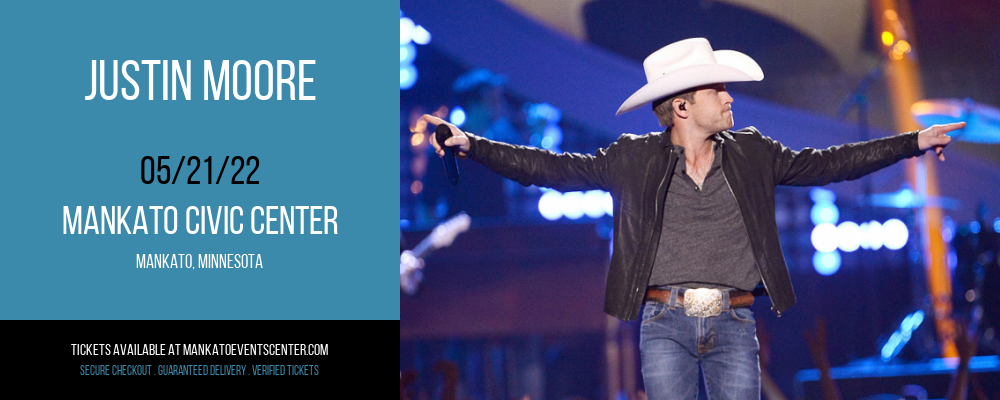 Justin Moore at Mankato Civic Center tickets Justin Moore at Mankato Civic Center