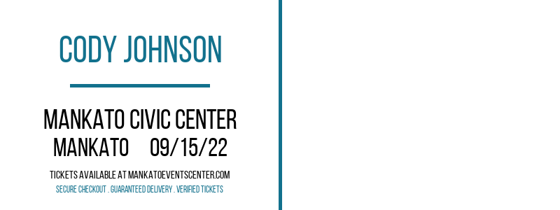 Cody Johnson at Mankato Civic Center tickets Cody Johnson at Mankato Civic Center