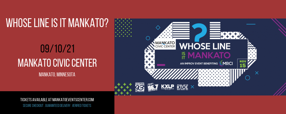 Whose Line Is It Mankato? at Mankato Civic Center tickets Whose Line Is It Mankato? at Mankato Civic Center