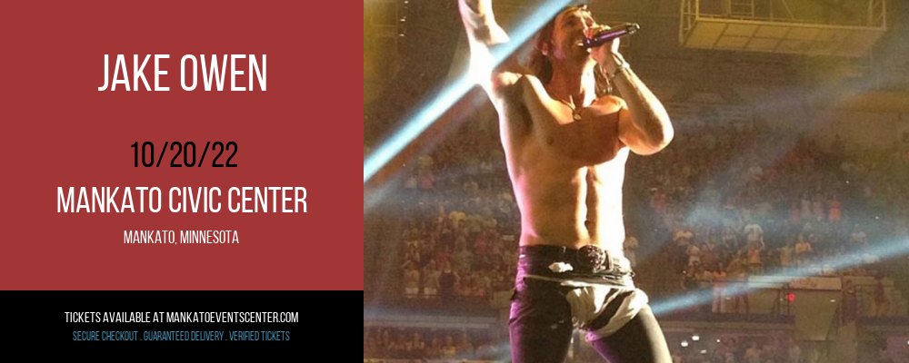 Jake Owen at Mankato Civic Center tickets Jake Owen at Mankato Civic Center